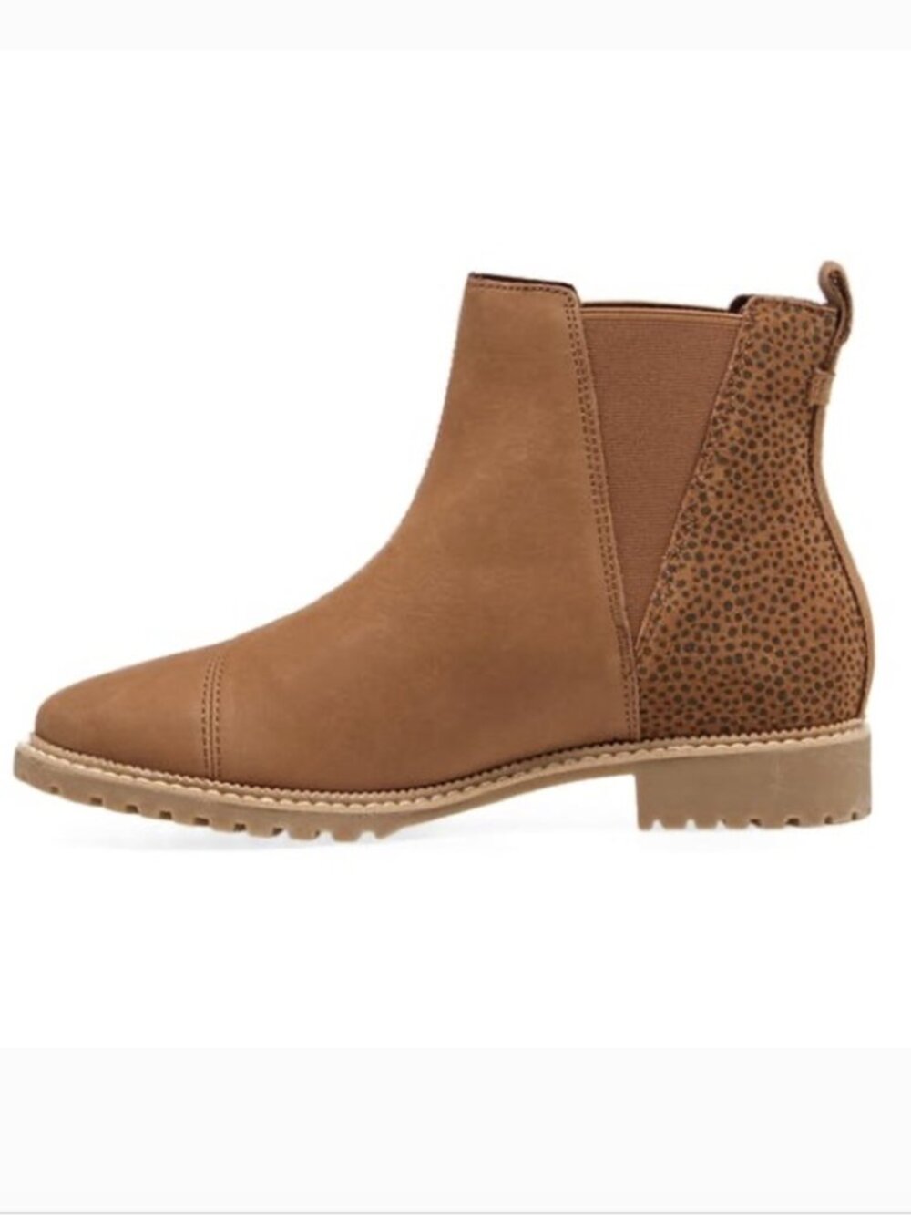 TOMS Cleo Chelsea Tan Leather Ankle Boots Size 9 Womens NWOT